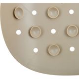 MSV Douche anti-slip mat en droogloop mat - Sevilla badkamer set - rubber/microvezel - beige