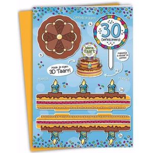 Verjaardag 30 jaar XXL taartkaart - Wenskaarten