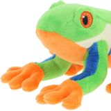 Keel Toys pluche Boomkikker knuffeldier - multi kleuren - zittend - 15 cm - Knuffeldier