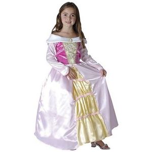 Prinsessen verkleed jurk voor meisjes wit/roze - Carnavalsjurken