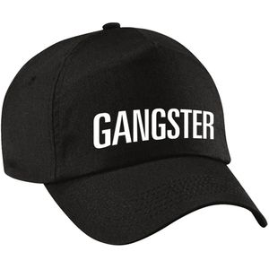 Gangster verkleed pet zwart volwassenen - Verkleedhoofddeksels