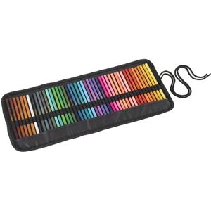 Kleurpotloden set - 46 kleuren - in luxe zwarte etui van PU leer - Kleurpotlood