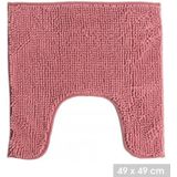Urban Living WC/Toilet Badkamerkleedje/badmat tapijt - voor op de vloer - oud roze - 49 x 49 cm