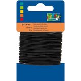 3x Zwarte hobby elastieken van 0,8 mm x 5 meter - Knutselartikelen