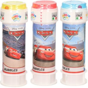 4x Disney Cars bellenblaas flesjes met bal spelletje in dop 60 ml voor kinderen - Bellenblaas