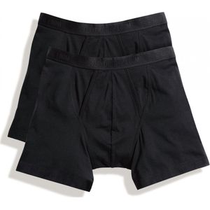 Fruit of the Loom classic boxer heren ondergoed katoen zwart 2-pack - Boxershorts