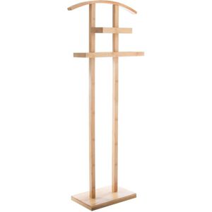 Kledingrek Dressboy - Colbert/jas hanger - staand model - bamboe hout - lichtbruin - 44 x 22 x 113 c - Kledingrekken