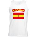 Tanktop wit Spanje vlag wit heren - Feestshirts