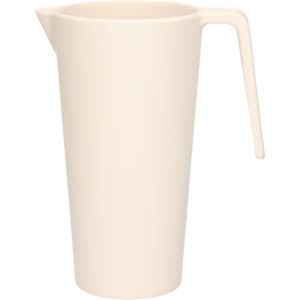 Excellent Houseware Schenkkan/waterkan - creme wit - 1500 ML - melamine - D10 x H21 cm