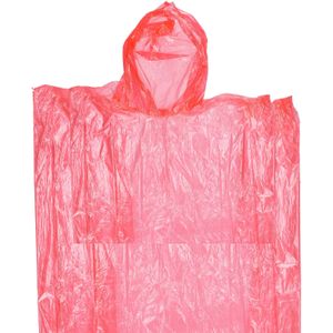 Regenponcho kinderen - wegwerp - roze - 63 x 70 cm - Regenponcho's