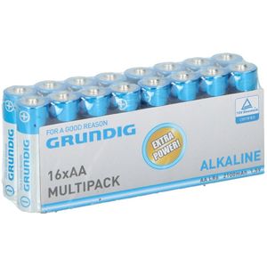 16x Grundig AA batterijen alkaline 1.5 V - Penlites AA batterijen