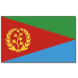 Landen thema vlag Eritrea 90 x 150 cm feestversiering - Vlaggen