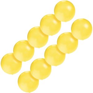Set van 10x stuks groot formaat gele ballon met diameter 60 cm - Ballonnen