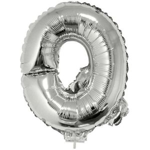 Opblaasbare letter ballon Q zilver - Ballonnen