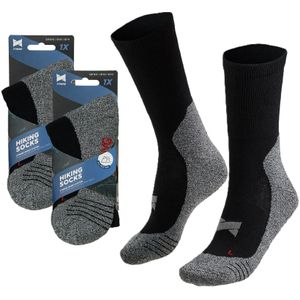 Apollo - Wandelsokken - Zwart - Coolmax - Voor Intensief Gebruik - 2x Paar