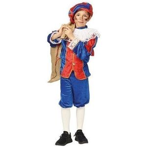 Pieten pak kinderen rood/blauw - Carnavalskostuums