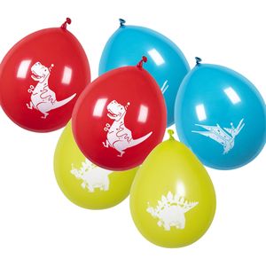 Boland 12x dino ballonnen -  ca. 25 cm - Feestversiering en decoraties - Ballonnen