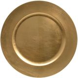 12x stuks diner borden/onderborden goud glimmend 33 cm - Onderborden