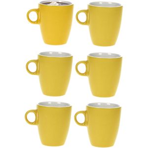 Cosy & Trendy Vicky Beker - 19 cl - Ø 7 cm x 8.5 cm - Geel - Set-6