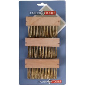 Talen Tools - Onkruidborstel - Voegenborstel - Onkruidverwijderaar - 3 stuks - Hoogwaardige kwaliteit