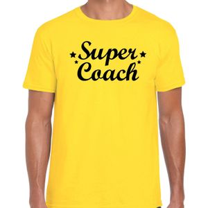 Mental coach kado shirt geel voor heren - Feestshirts