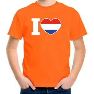 Oranje I love Holland shirt kinderen - Feestshirts