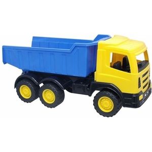 Luxe grote kiepwagen geel 70 cm - Speelgoed vrachtwagens
