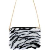 Verkleedaccessoire tasje zebra print voor dames - Verkleedtassen