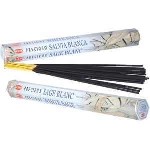 4x Pakjes Wierook Witte Salie met 20x Stokjes - Huis Reinigen And Relax