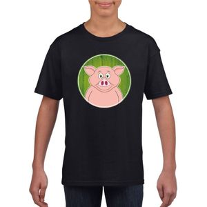 T-shirt varken zwart kinderen - T-shirts