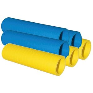 Serpentine rolletjes blauw en geel x 4 meter - Serpentines