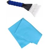 Autoramen IJskrabber soft grip blauw 25 cm met anti-condens doek - IJskrabbers