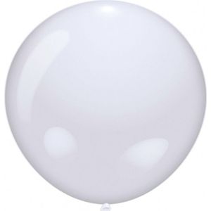 2x stuks mega ballonnen wit 90 cm diameter - Ballonnen