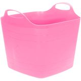 Excellent Houseware Flexibele emmer - roze - 25 liter - kunststof - vierkant - 35 x 38 cm