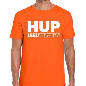 EK / WK supporter t-shirt Hup Leeuwinnen oranje voor heren - Feestshirts