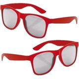 4x stuks rode kinder feest- en zonnebril  - Verkleedbrillen