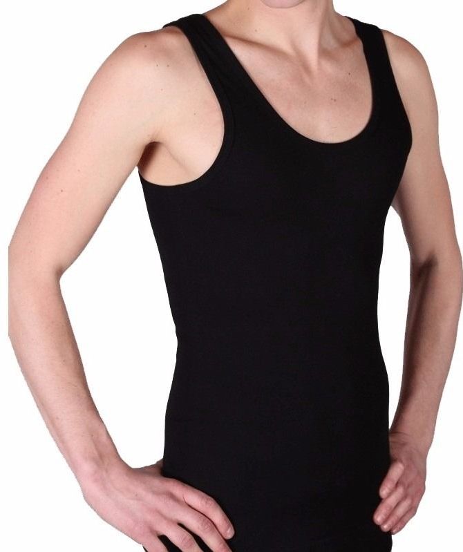 Beeren Tricot - Heren Singlet - Zwart - Set van 2