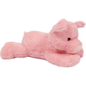 Knuffeldier Varken/biggetje - zachte pluche stof - roze - premium kwaliteit knuffels - 30 cm - Knuffel boederijdieren