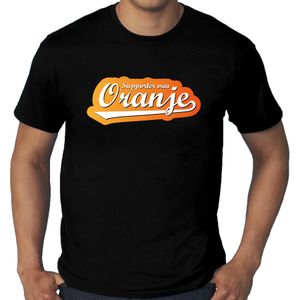 Grote maten zwart t-shirt Holland / Nederland supporter van oranje EK/ WK voor heren XXXXL