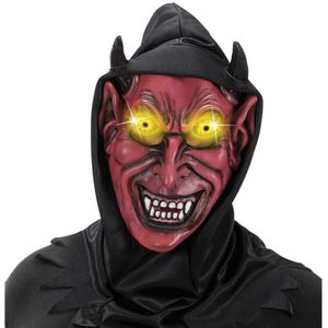 Verkleed eng Satan masker van latex - Verkleedmaskers