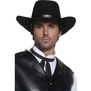 Zwarte cowboy hoed voor heren - Verkleedhoofddeksels