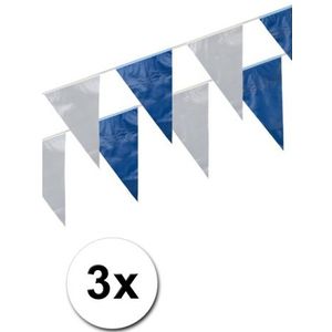 Blauw/witte slinger 3 stuks - Vlaggenlijnen