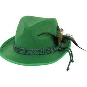 Groene bierfeest/oktoberfest hoed verkleed accessoire voor dames/heren - Verkleedhoofddeksels