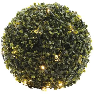 Kerst warm witte LED verlichting rond lichtgordijn 50 cm voor buxus bal/bol - Kerstverlichting lichtgordijn
