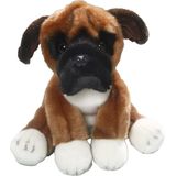 Knuffeldier Boxer hond - zachte pluche stof - premium kwaliteit knuffels - 23 cm - Knuffel huisdieren