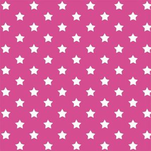 Decoratie plakfolie roze met sterren 45 cm x 2 meter zelfklevend - Meidenkamer decoratie - Decoratiefolie - Meubelfolie