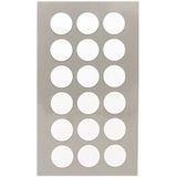 216x Ronde witte etiketten 15 mm - Stickers