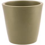 DK Design Bloempot/plantenpot - 2x - Vinci - olijfgroen mat - voor kamerplant - D16 x H18 cm - Plantenpotten