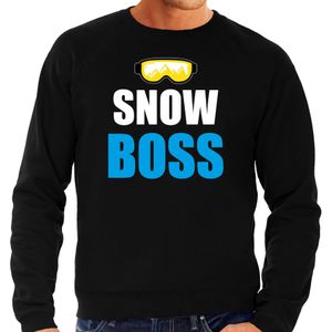 Apres ski sweater Snow Boss / sneeuw baas zwart  heren - Wintersport trui - Foute apres ski outfit - Feesttruien