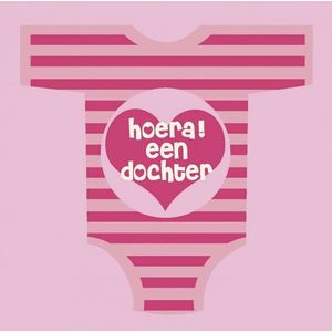 Babyshower servetten roze met romper - Feestservetten